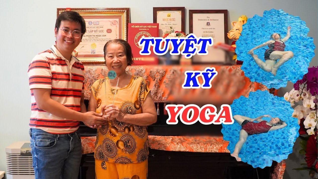 Cụ bà luyện thành công nhiều tuyệt kỹ yoga nổi trên mặt nước - ĐỘC LẠ BÌNH DƯƠNG