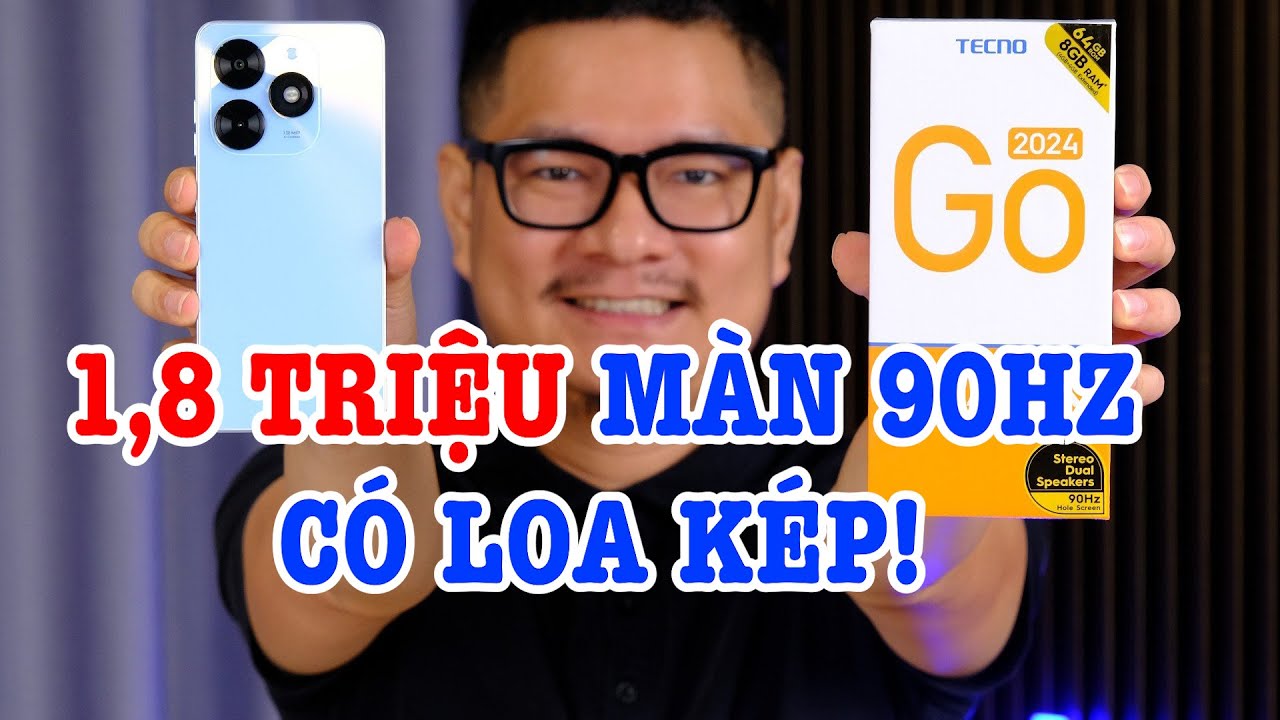 Đánh giá Tecno Spark Go 2024 : SIÊU RẺ 1,8 TRIỆU, có loa kép, màn 90Hz