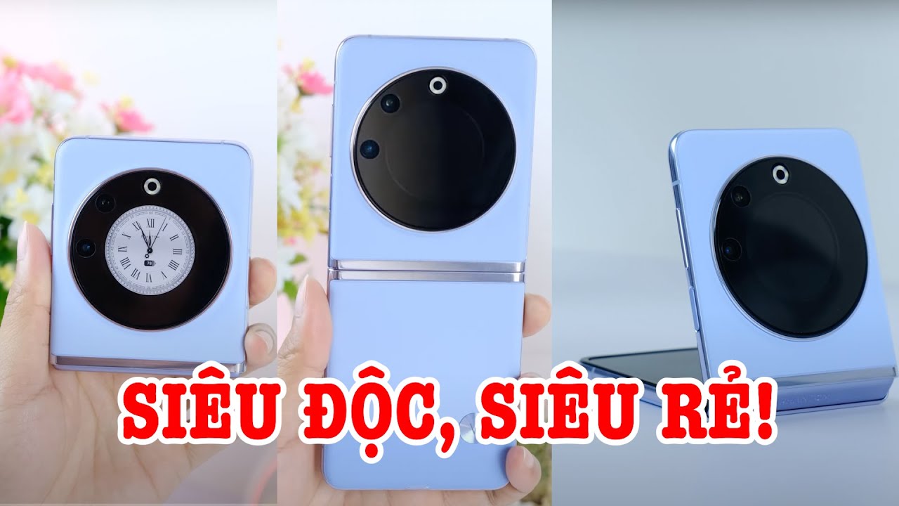 Trên tay Phantom V Flip Điện thoại gập SIÊU RẺ, màn hình TRÒN độc đáo