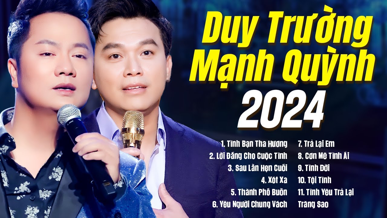 MẠNH QUỲNH & DUY TRƯỜNG - Album Nhạc Trữ Tình Bolero Hay Nhất 2024 | Tình Bạn Tha Hương