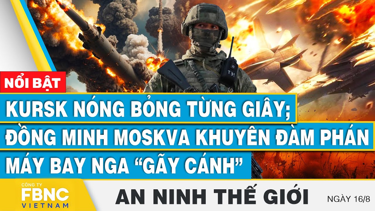 An ninh thế giới 16/8 | Kursk nóng bỏng từng giây; Đồng minh Moskva khuyên đàm phán ngay!!