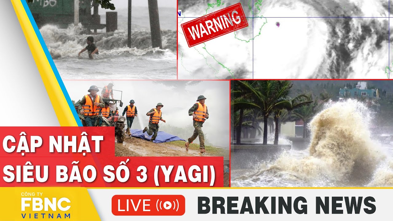 TRỰC TIẾP: Bão số 3 (YAGI) càn quét, gió rít liên hồi, cây ngã, tàu chìm, cột điện gãy gục