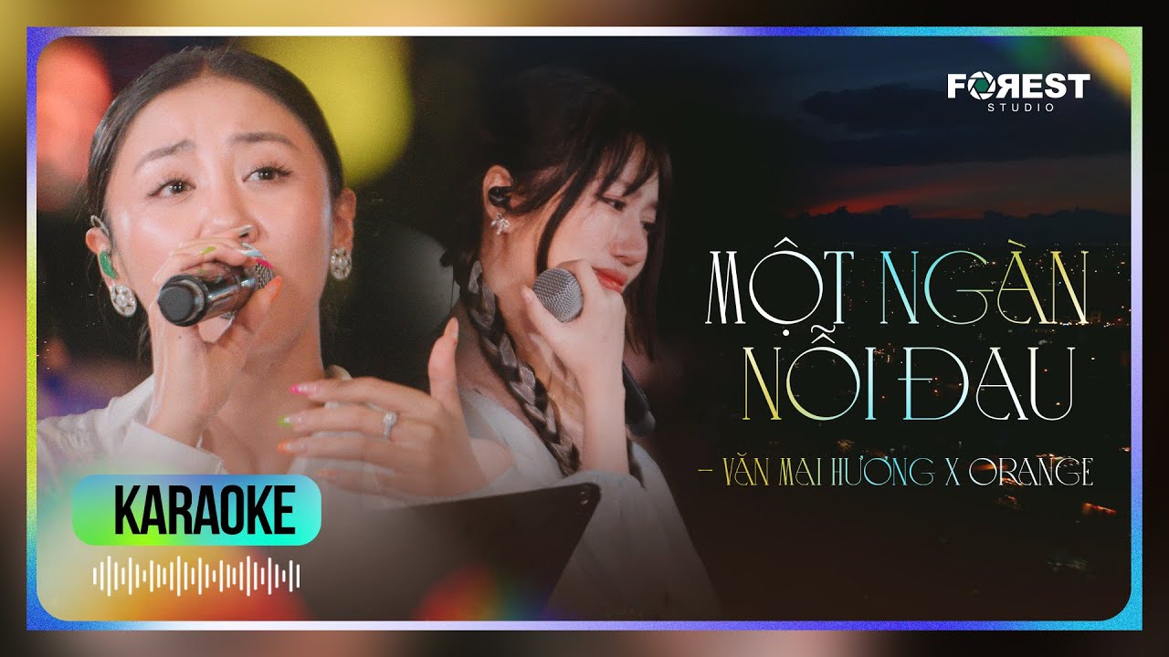 ♪ Karaoke ♪ MỘT NGÀN NỖI ĐAU - VĂN MAI HƯƠNG X ORANGE | XHTDRLX2