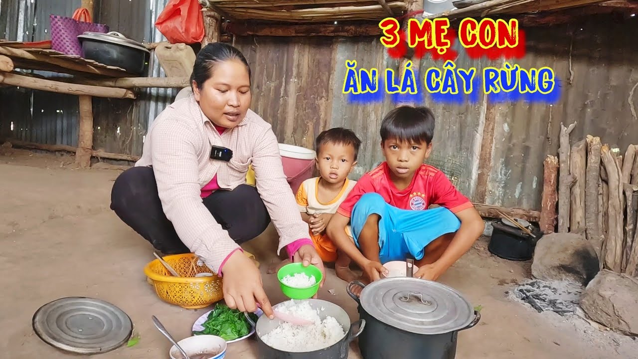 3 MẸ CON ở trong CĂN NHÀ mục nát, ăn LÁ CÂY uống NƯỚC SUỐI để tồn tại - tập 1060