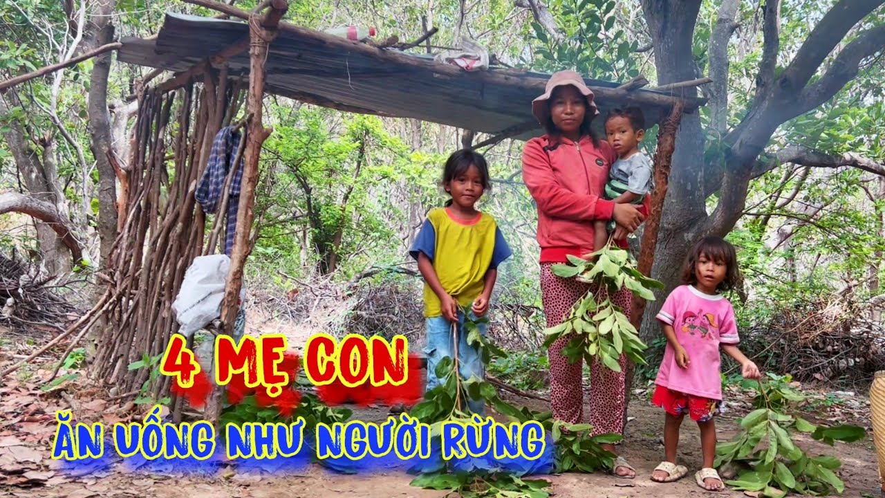 4 MẸ CON đi lang thang trong rừng kiếm CƠM, bữa đói BỮA NO - tập 1069