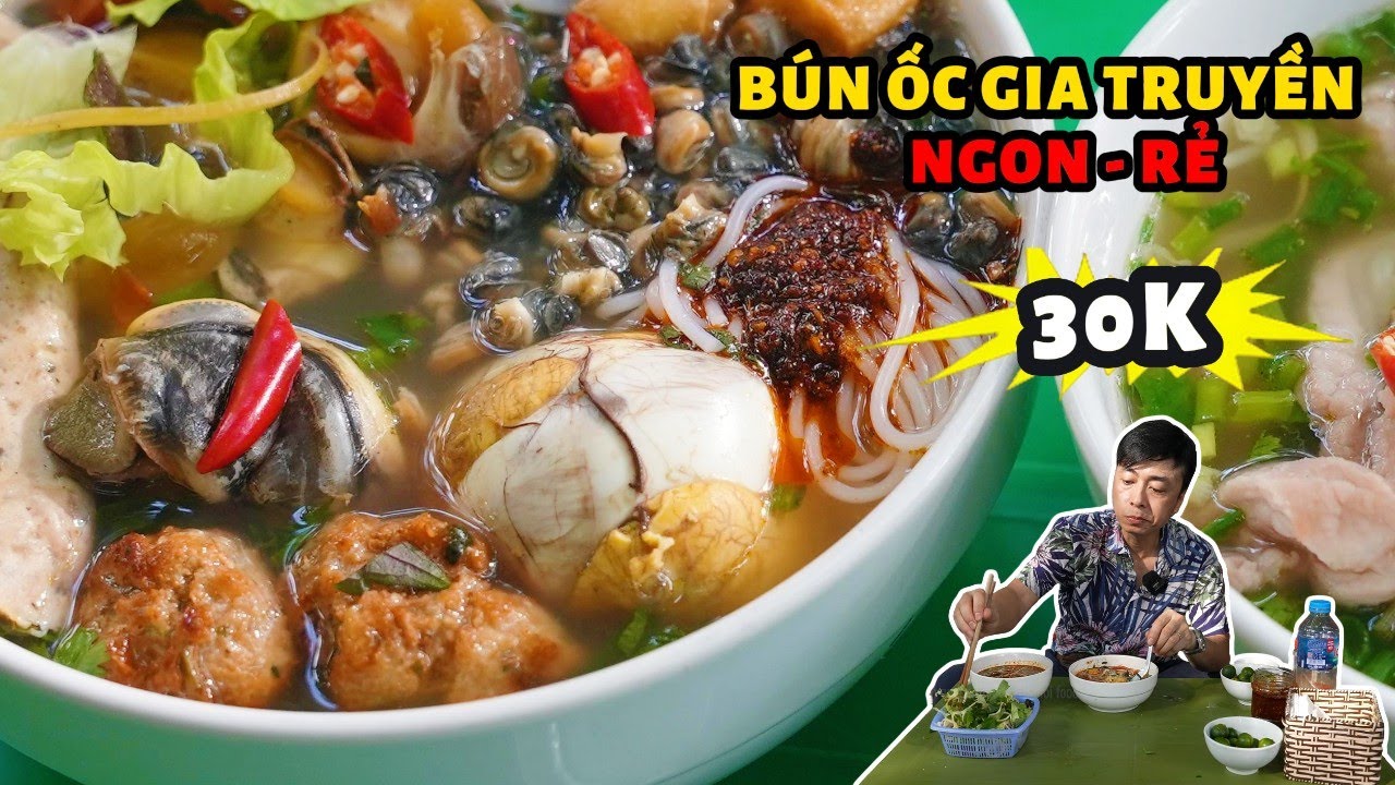 BÚN ỐC VỈA HÈ NGON RẺ ĐÔNG KHÁCH QUẬN LB | mối duyên không ngờ với chủ quán nước tốt bụng