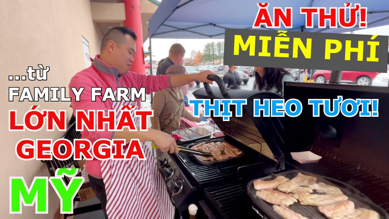 NGƯỜI VIỆT HÀO HỨNG ĂN THỬ THỊT HEO TƯƠI VÀ SẠCH TỪ TRANG TRẠI HEO GIA ĐÌNH LỚN NHẤT Ở GEORGIA, MỸ