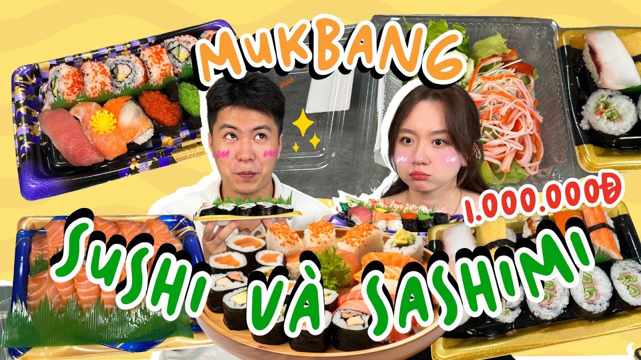 BỤNG KHÔNG ĐÁY lâu lâu mới trở lại: Học cách ăn sushi thanh lịch cùng Ngọc Ánh và Thắng Louis 🍣