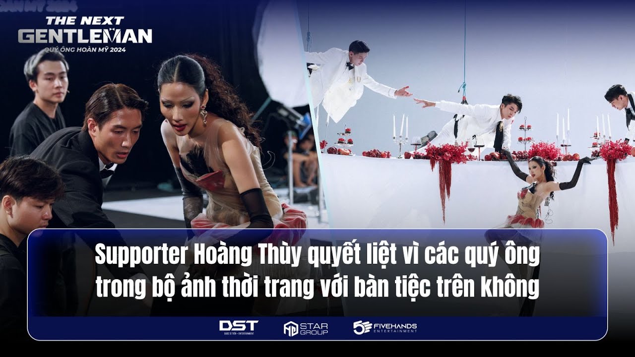 SUPPORTER HOÀNG THÙY QUYẾT LIỆT VÌ CÁC QUÝ ÔNG TRONG BỘ ẢNH THỜI TRANG VỚI BÀN TIỆC TRÊN KHÔNG