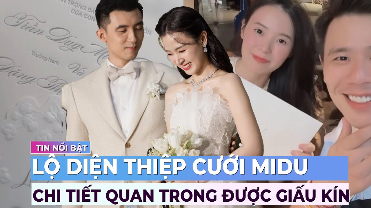 Lộ diện thiệp cưới của Midu, chi tiết quan trọng được giấu kín | Giải trí hot 15/6 | Ibiz