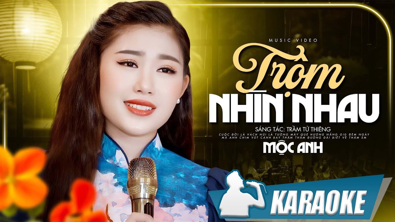 Trộm Nhìn Nhau - Mộc Anh | Karaoke Tone nữ beat chất lượng cao