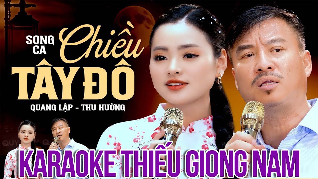 KARAOKE THIẾU GIỌNG NAM QUANG LẬP - Chiều Tây Đô | Karaoke Song Ca Với Thu Hường