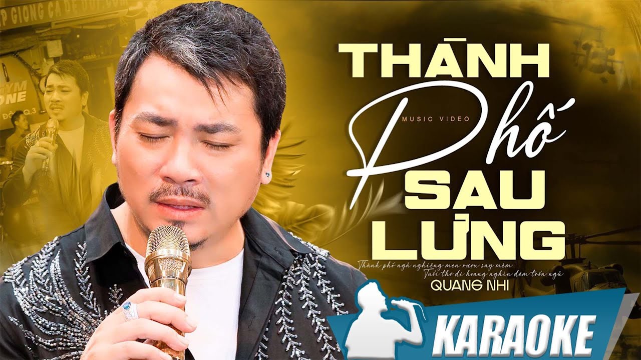 KARAOKE Thành Phố Sau Lưng - Quang Nhi | Khi vũ trụ lên đèn Thành phố ngả nghiêng men rượu say mèm