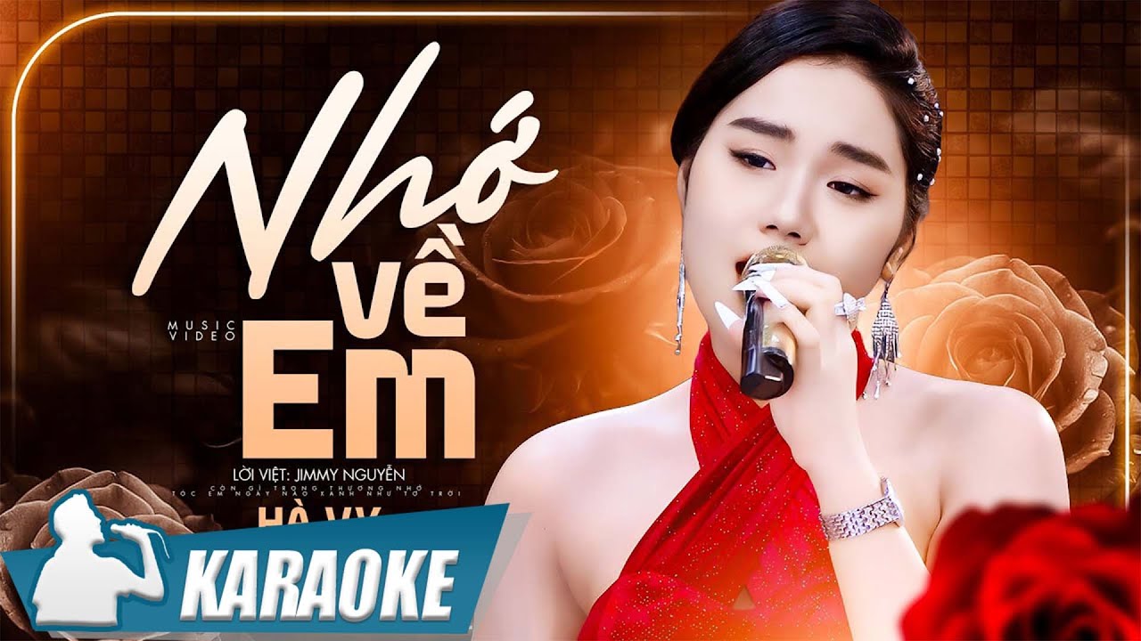 Nhớ Về Em - Hà Vy | Karaoke Tone nữ - Ngồi nhìn mây trôi mãi Trôi về nơi xa xăm mịt mù