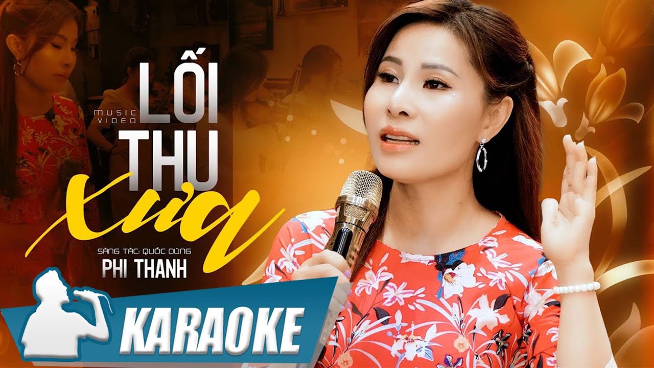 KARAOKE Lối Thu Xưa - Phi Thanh | Chiều trả về khuôn viên Sân trường em ngõ vắng im lìm