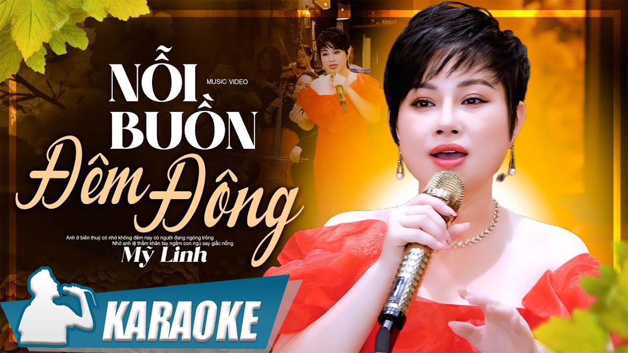 Karaoke Nỗi Buồn Đêm Đông - Mỹ Linh | Karaoke Tone Nam Beat Chất Lượng Cao