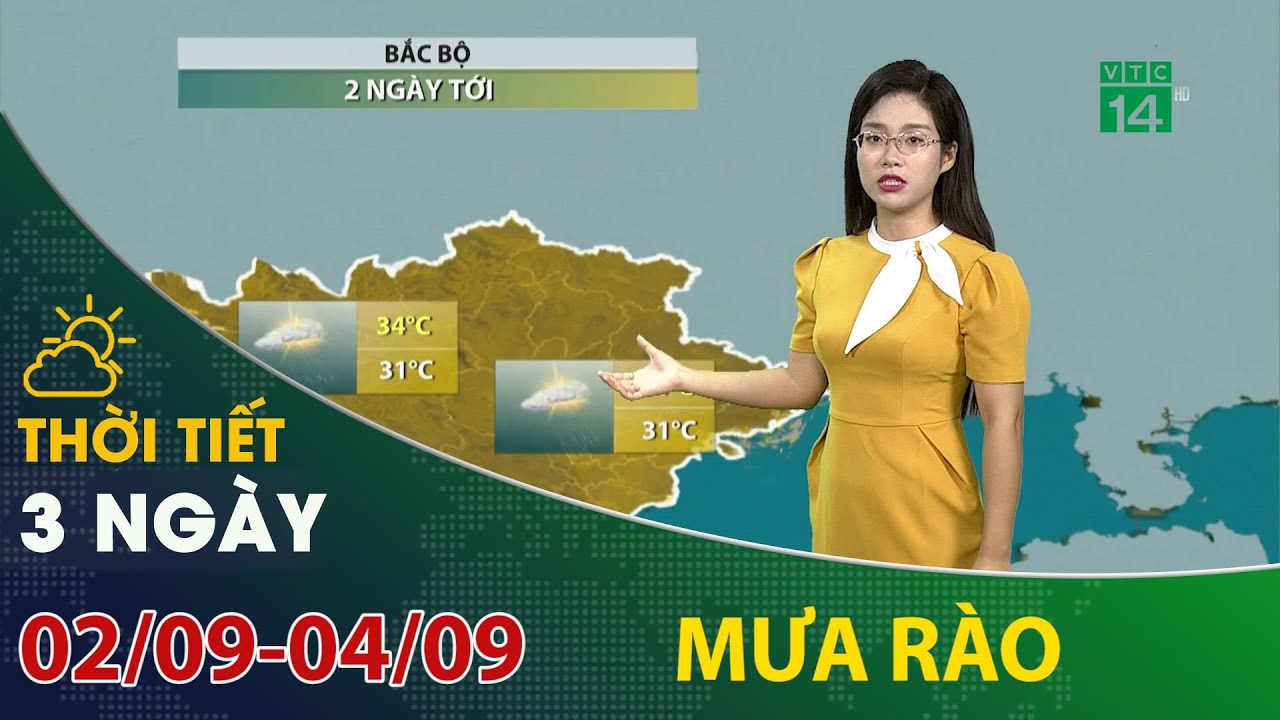 Mưa rào rải rác, có nơi có dông tập trung tại vùng núi | VTC14