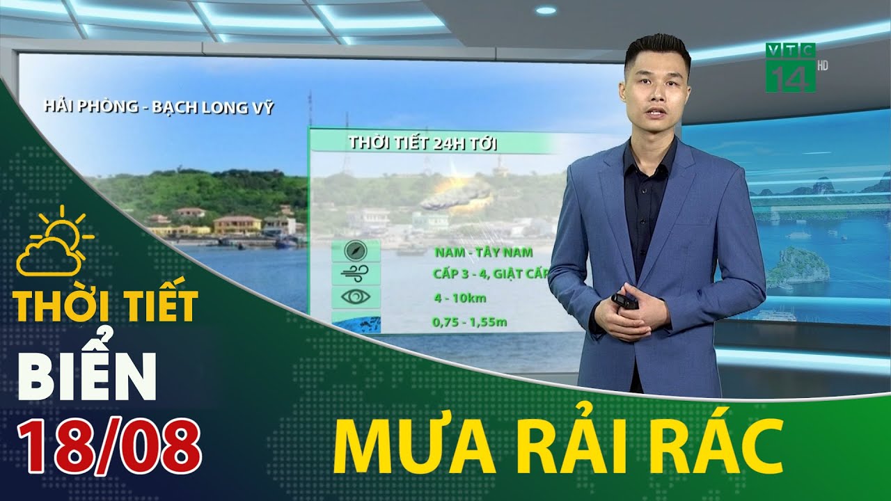 Rãnh áp thấp gây mưa đang có xu hướng hoạt động mạnh ở khu vực phía Bắc Biển Đông | VTC14