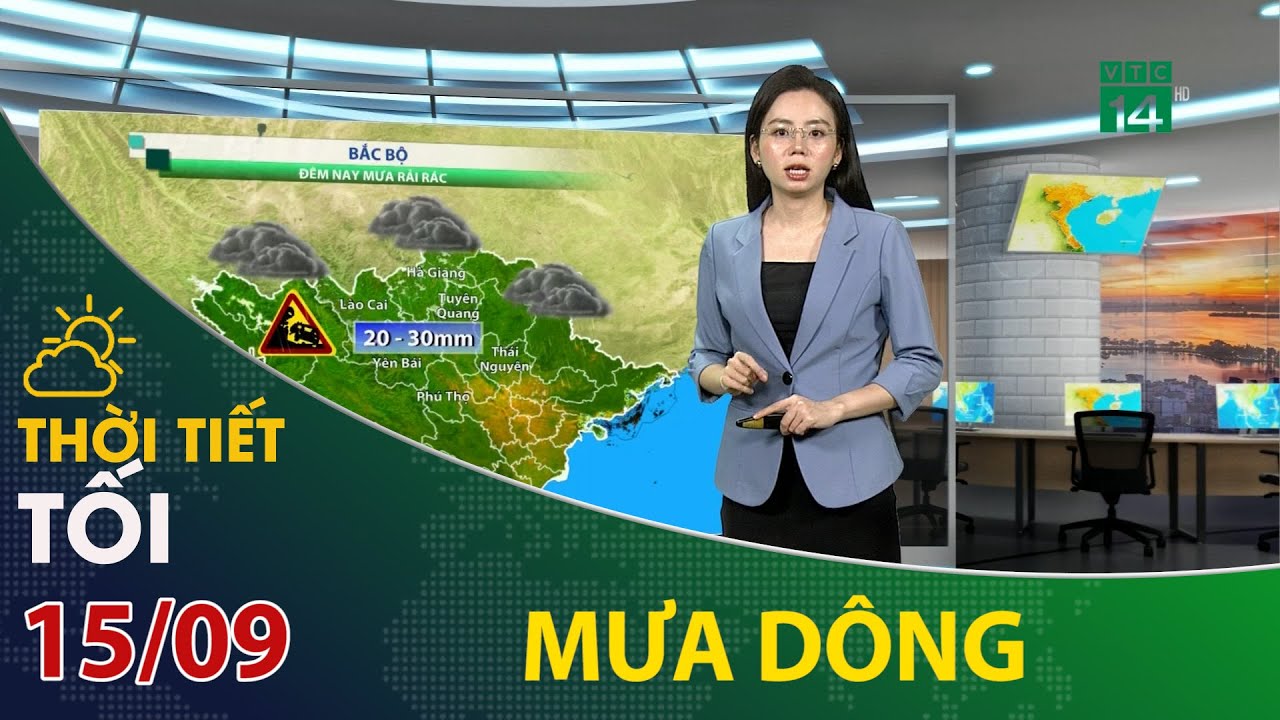 Tối và đêm nay miền Bắc có khả năng xuất hiện mưa rào và dông trở lại | VTC14