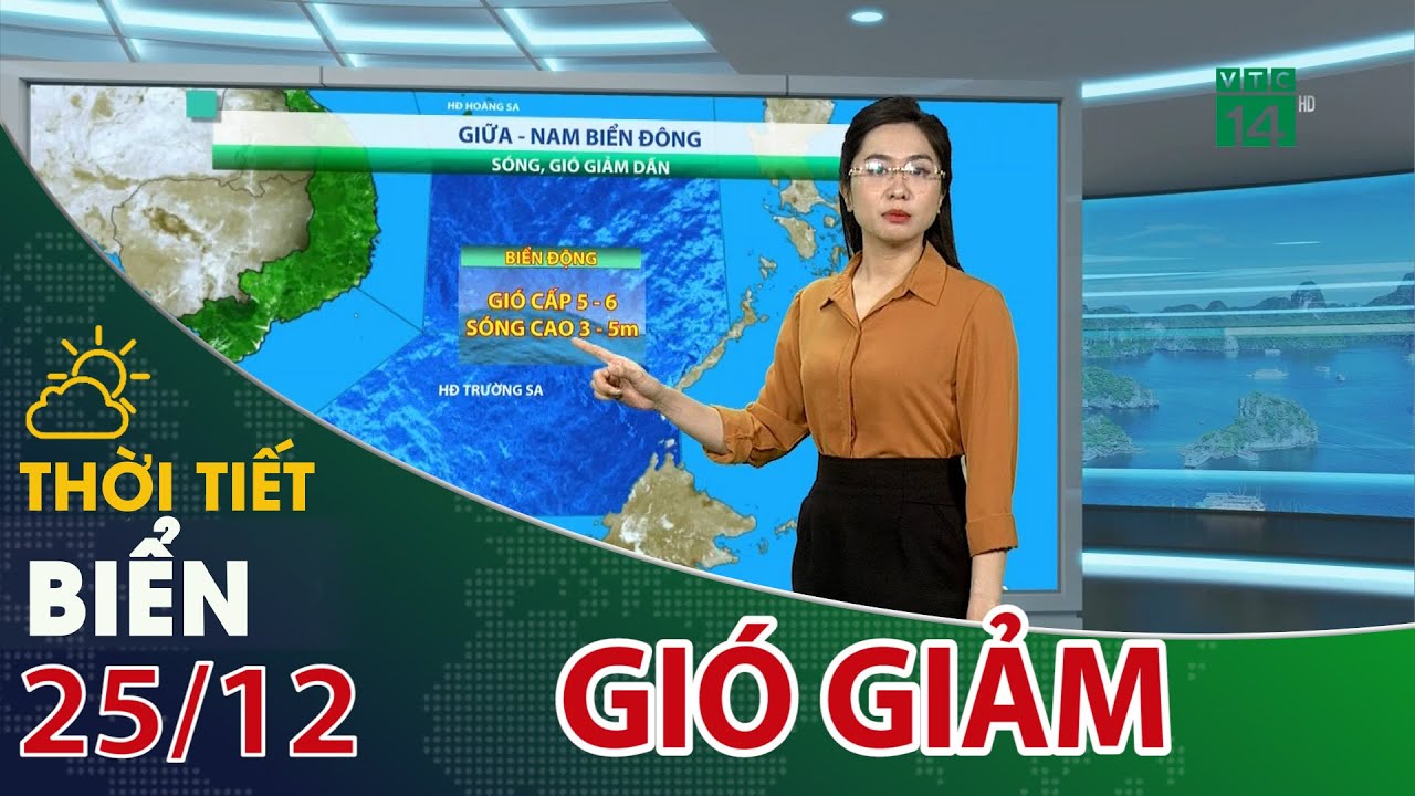 Thời tiết biển 27/12/2023: Gió giảm, biển động nhẹ| VTC14