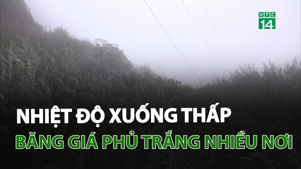 Nhiệt độ xuống thấp, băng giá phủ trắng ở nhiều nơi | VTC14