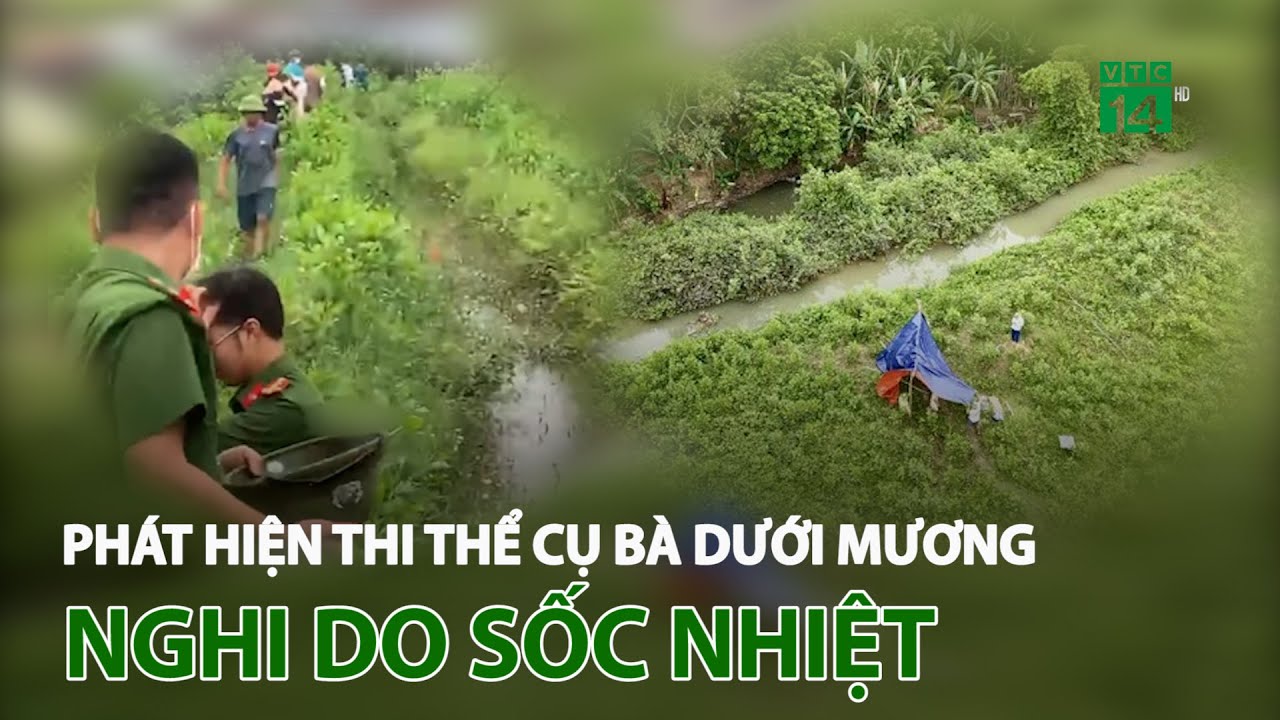 Phát hiện th.i th.ể cụ bà dưới mương nước sau 5 ngày mất tích, nghi do sốc nhiệt| VTC14