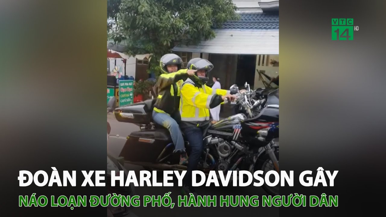 Đoàn xe Harley Davidson gây náo loạn đường phố, h.à.nh h.u.n.g người dân | VTC14