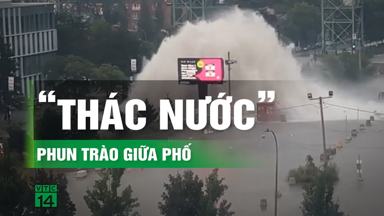 Vỡ đường ống nước, đường phố “biến” thành sông | VTC14