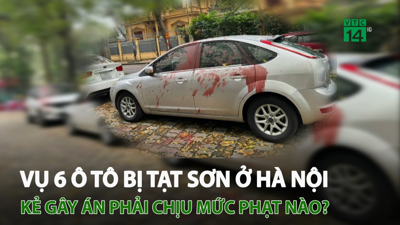 Vụ 6 ô tô bị tạt sơn ở Hà Nội: Kẻ gây án phải chịu mức phạt nào? | VTC14