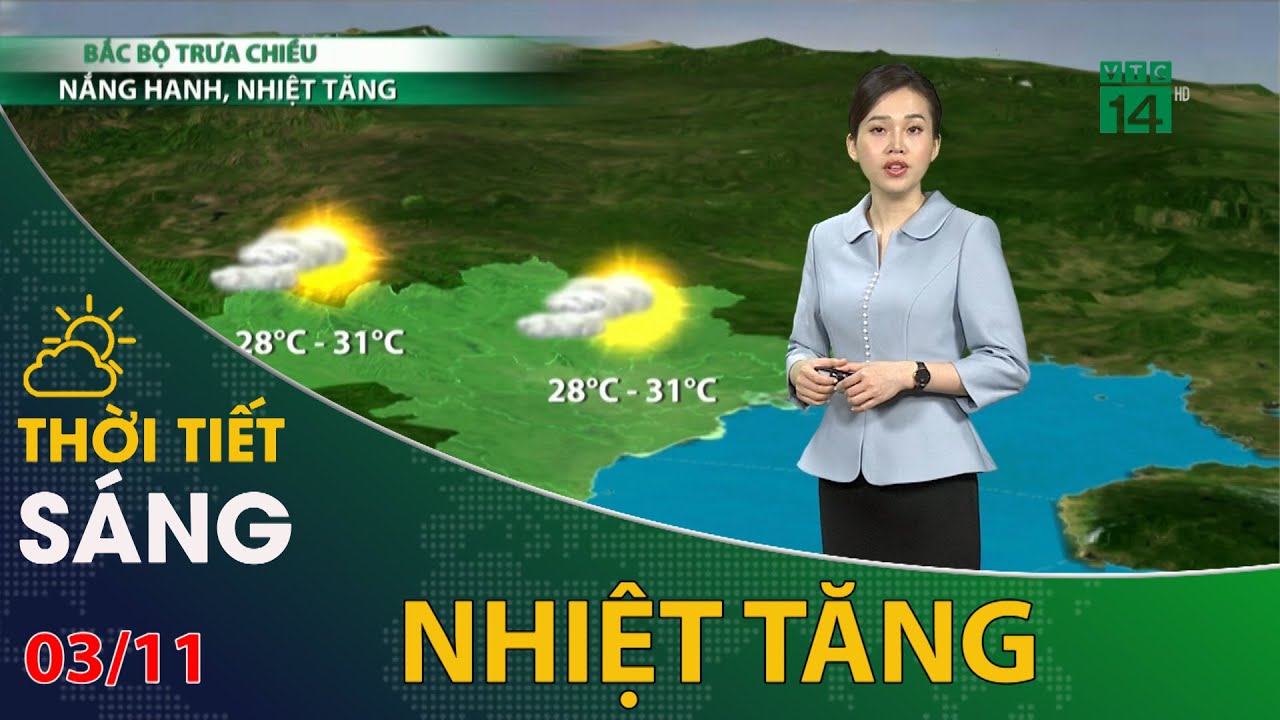 Thời tiết hôm nay 03/11/2023: Bắc Bộ trời nắng hanh, nhiệt tăng | VTC14