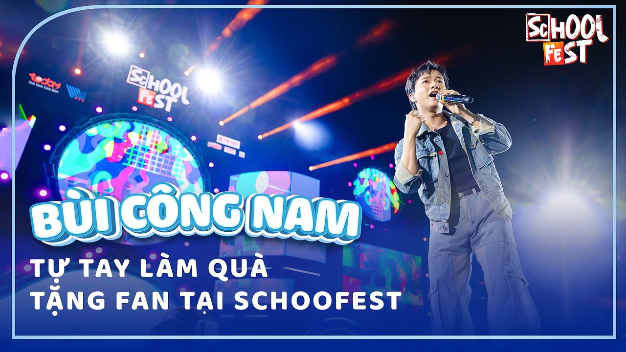 Bùi Công Nam tự tay làm quà tặng các bạn tại School Fest 2023 |#schoolfest