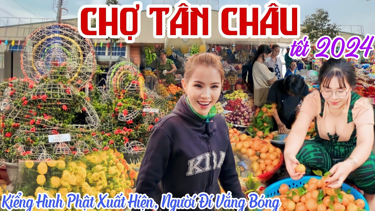 Quá Khủng CHỢ HOA TẾT 2024 Dàn Kiểng HÌNH PHẬT Xuất Hiện - CHỢ TÂN CHÂU THÊ THẢM Ế Cận Tết | KPVL