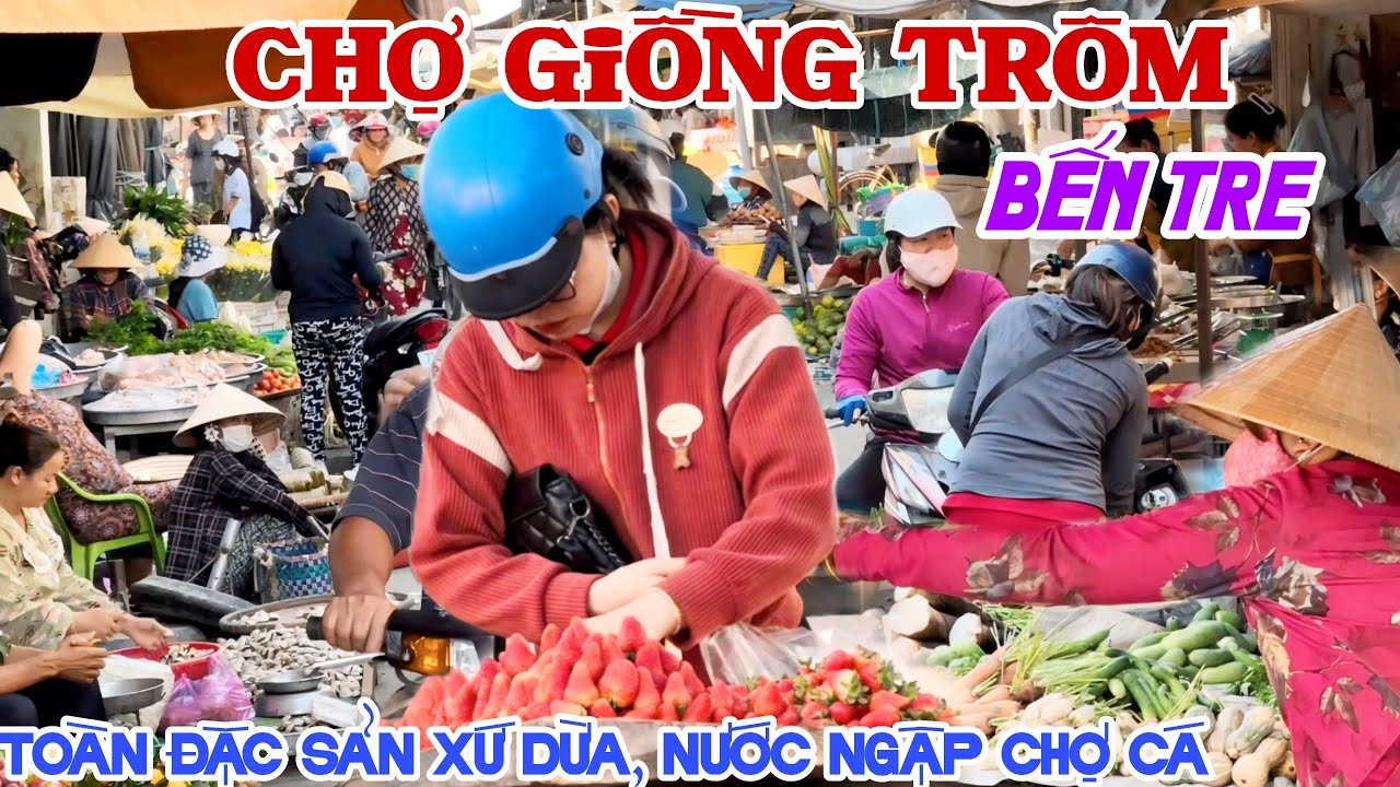 CẢNH KHỔ CHỢ GIỒNG TRÔM, BẾN TRE MÙA NƯỚC NGẬP - BÀ CON CHỢ CÁ KÊU TRỜI, CHỢ QUÊ TOÀN ĐẶC SẢN | KPVL