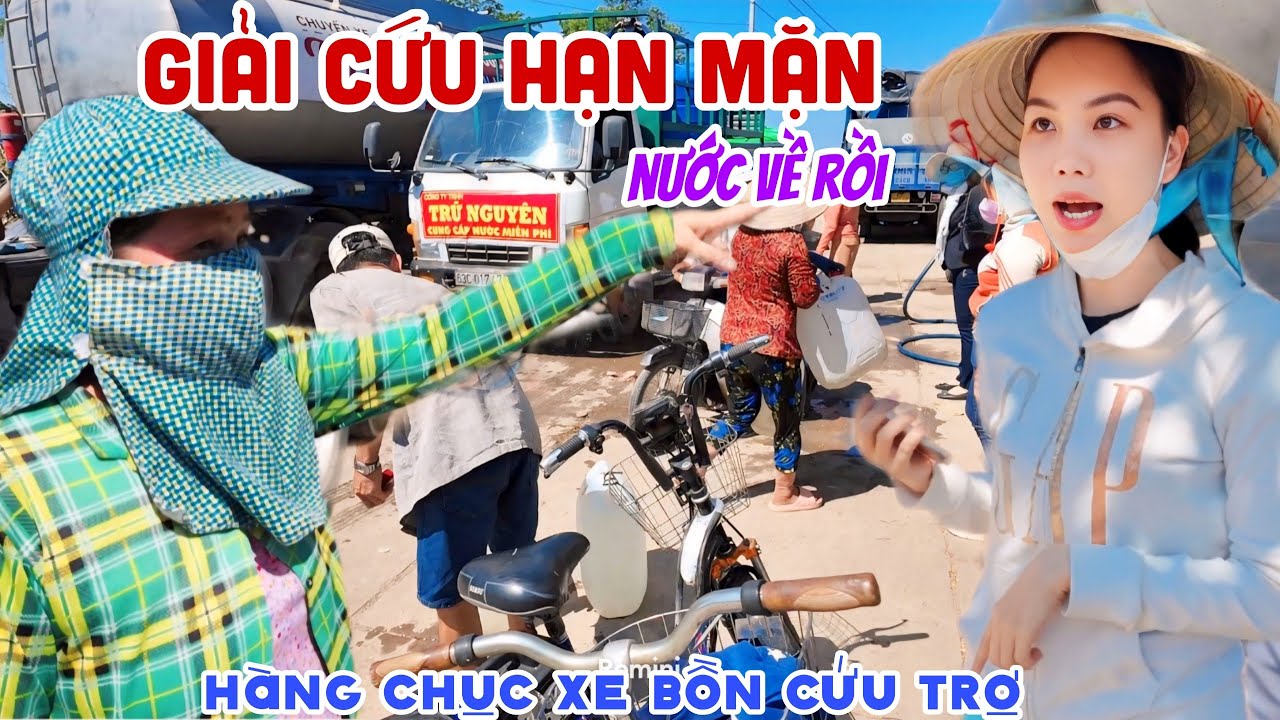 HÀNG CHỤC XE BỒN NƯỚC NGỌT VỀ GIẢI CỨU BÀ CON VÙNG HẠN MẶN GÒ CÔNG - MỪNG RƠI NƯỚC MẮT | KPVL