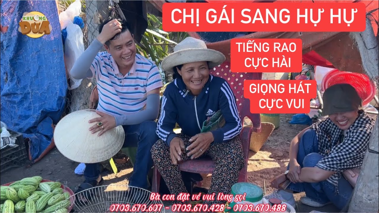 Khương Dừa cười đau bụng với chị gái bán rau có tiếng rao và giọng hát độc lạ như Sang Hự Hự