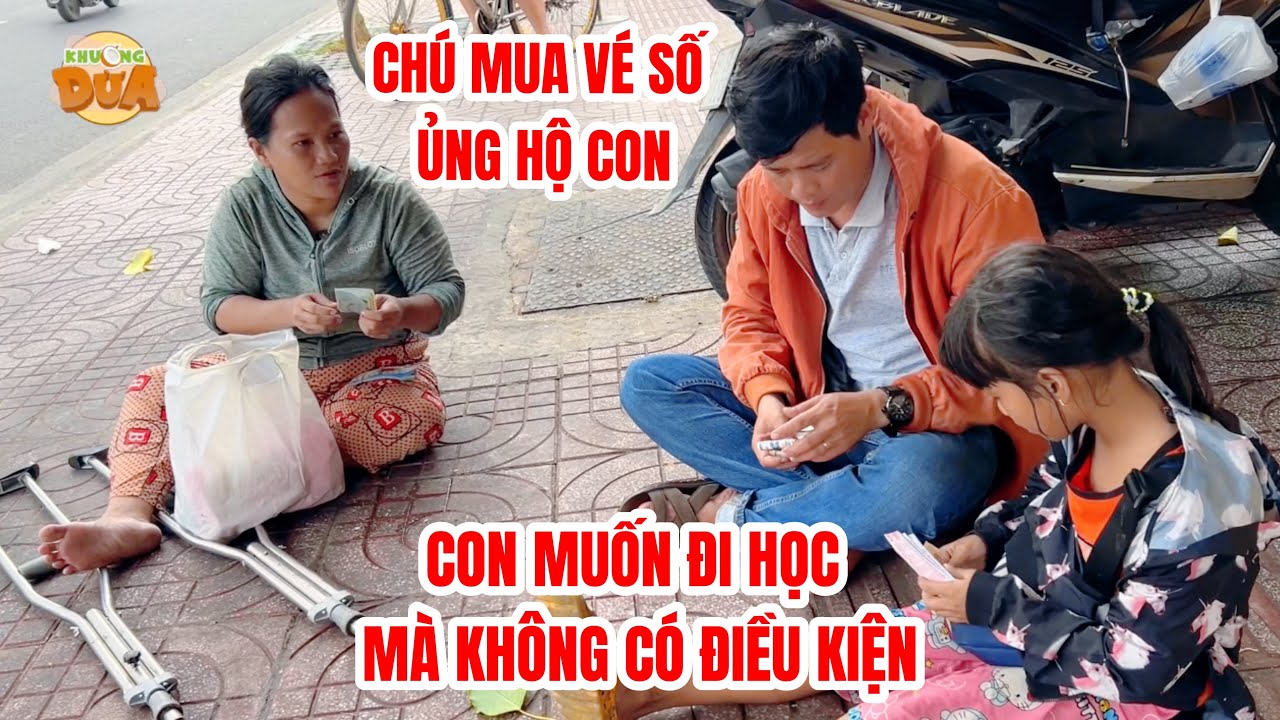 Hai mẹ con mừng hết lớn khi Khương Dừa ủng hộ vé số và mời ăn bún cá siêu ngon