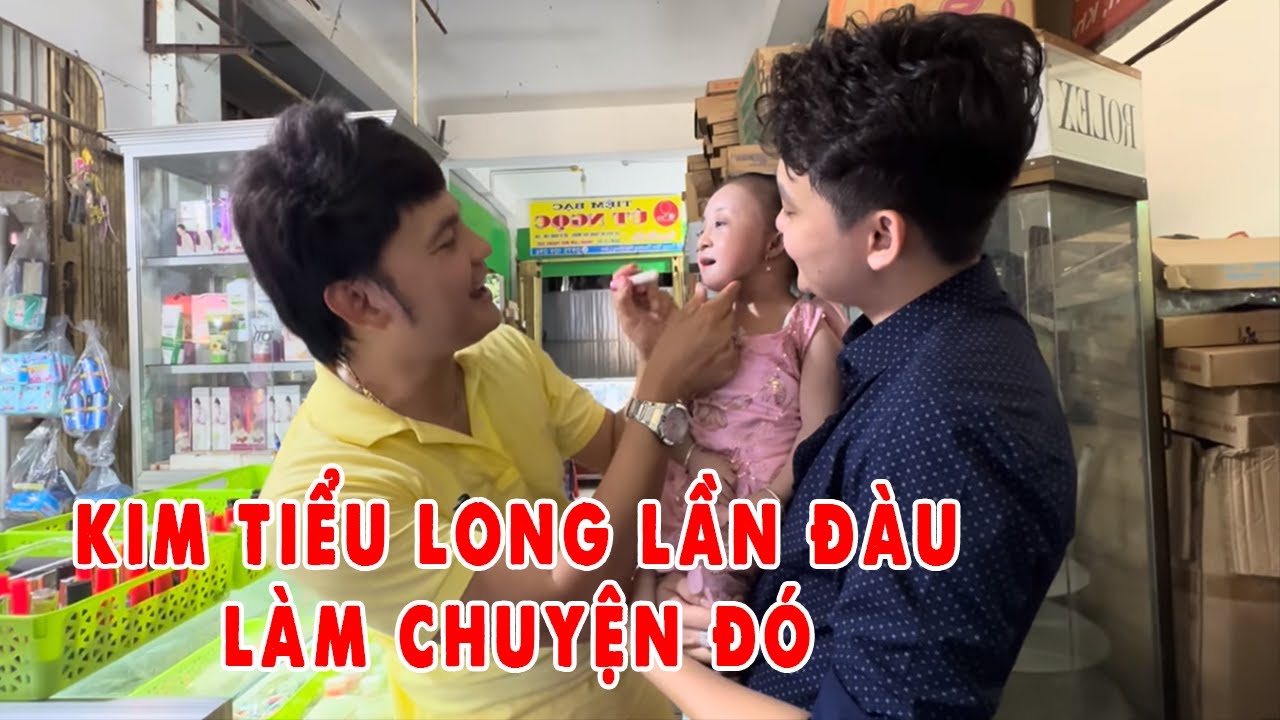 Cười Đau Bụng Lần Đầu Kim Tiểu Long Đi Chợ Mua Đồ Trang Điểm Cho Bé Ly Tí Hon