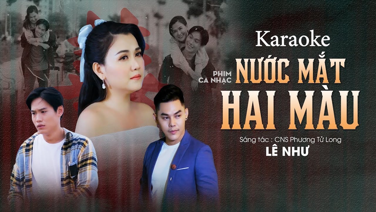 KARAOKE NƯỚC MẮT HAI MÀU - Lê Như | Beat Chuẩn Tone Nữ