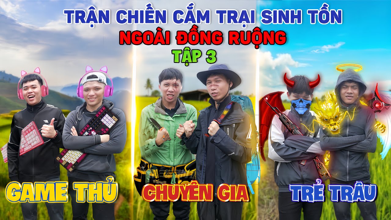 Trận Chiến Cắm Trại Sinh Tồn - Tập 3: Sinh Tồn Với KHÁCH MỜI Ngoài Đồng Ruộng