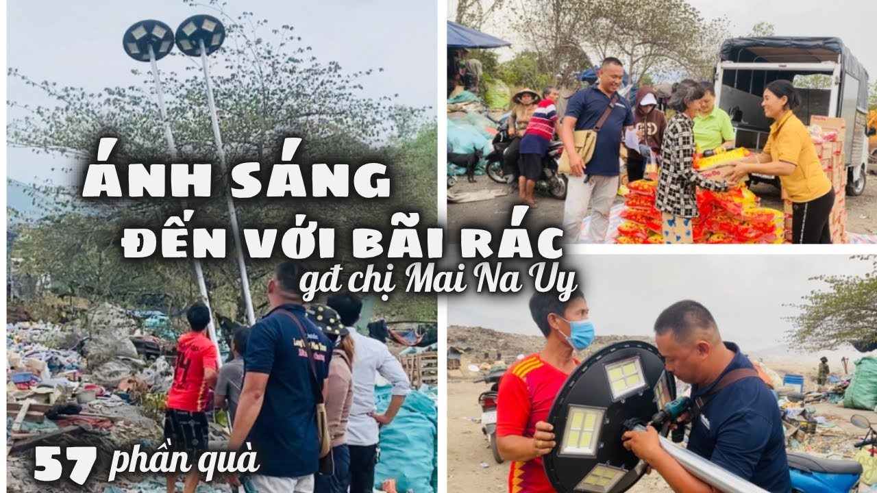 Đưa Ánh Sáng Đến Với Bãi Rác Hòn Ngang. Gia Đình Chị Mai Bác Sĩ Na Uy Tặng Quà Yêu Thương 57 Bà Con