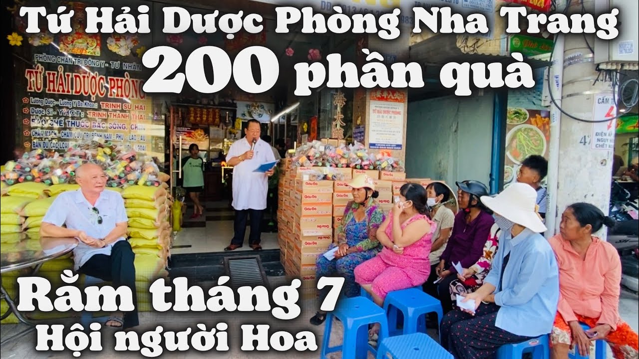 Gia Đình Tứ Hải Dược Phòng Nha Trang Tặng 200 Phần Quà Ngày Rằm Tháng 7 Vu Lan Báo Hiếu.