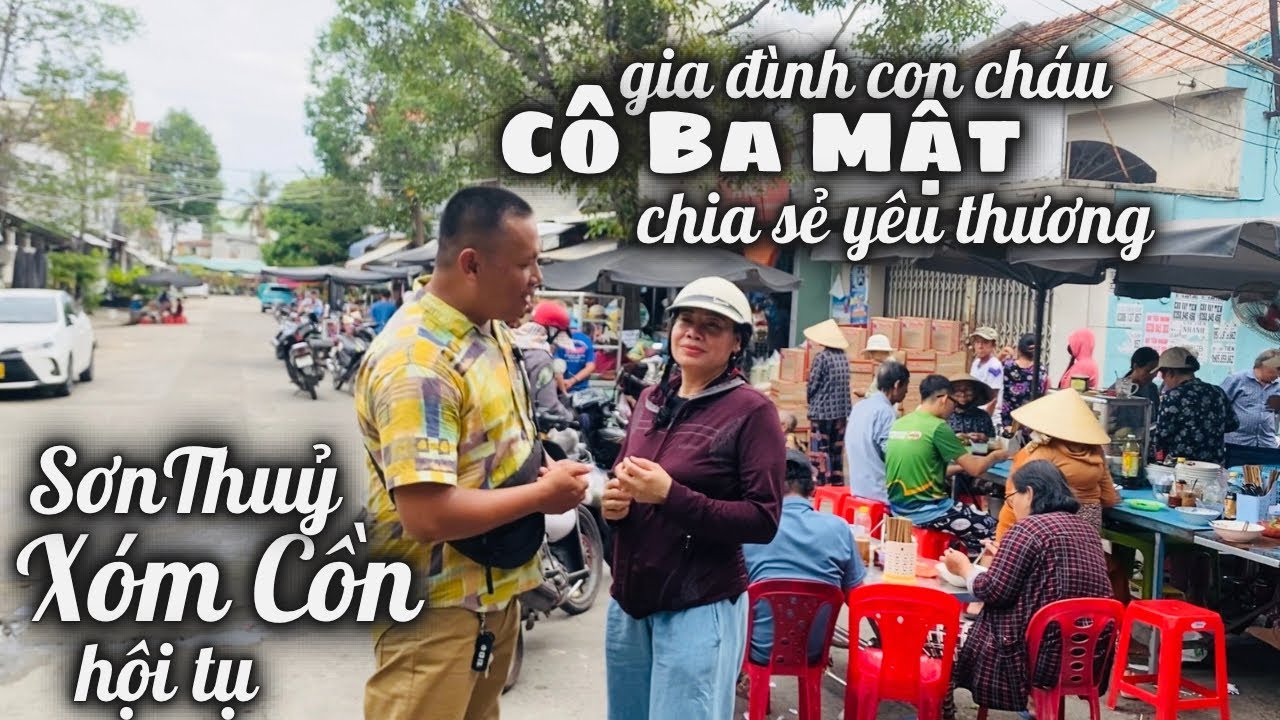 Sơn Thủy Xóm Cồn. Gia Đình Con Cháu Cô Ba Mật Tặng Quà Bà Con. Rong Rủi Nha Trang Trao Tay Phần Quà