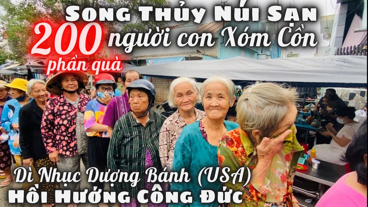 Song Thủy Núi Sạn Nha Trang Và Bà Con Xóm Cồn. Dì Nhục Dượng Bánh Trao 200 Phần Quà Yêu Thương. LTNT