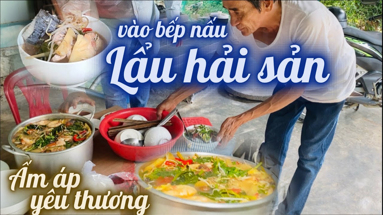 Vào Bếp Làm Món Lẩu Hải Sản Đầu Cá Bớp Mời Cô Chú Neo Đơn Thưởng Thức. Cảm Ơn Cô Chú Lê Bình Canada