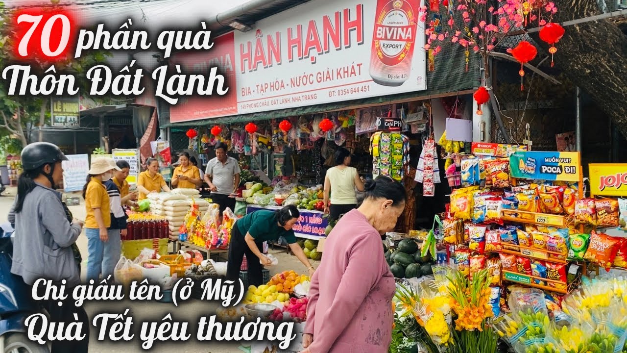 Cập Nhật Chợ Tết Nha Trang. Thôn Đất Lành Vĩnh Thái Bắt Đầu Nhộn Nhịp Sắc Xuân. CảmƠn Chị Đẹp Ở Mỹ