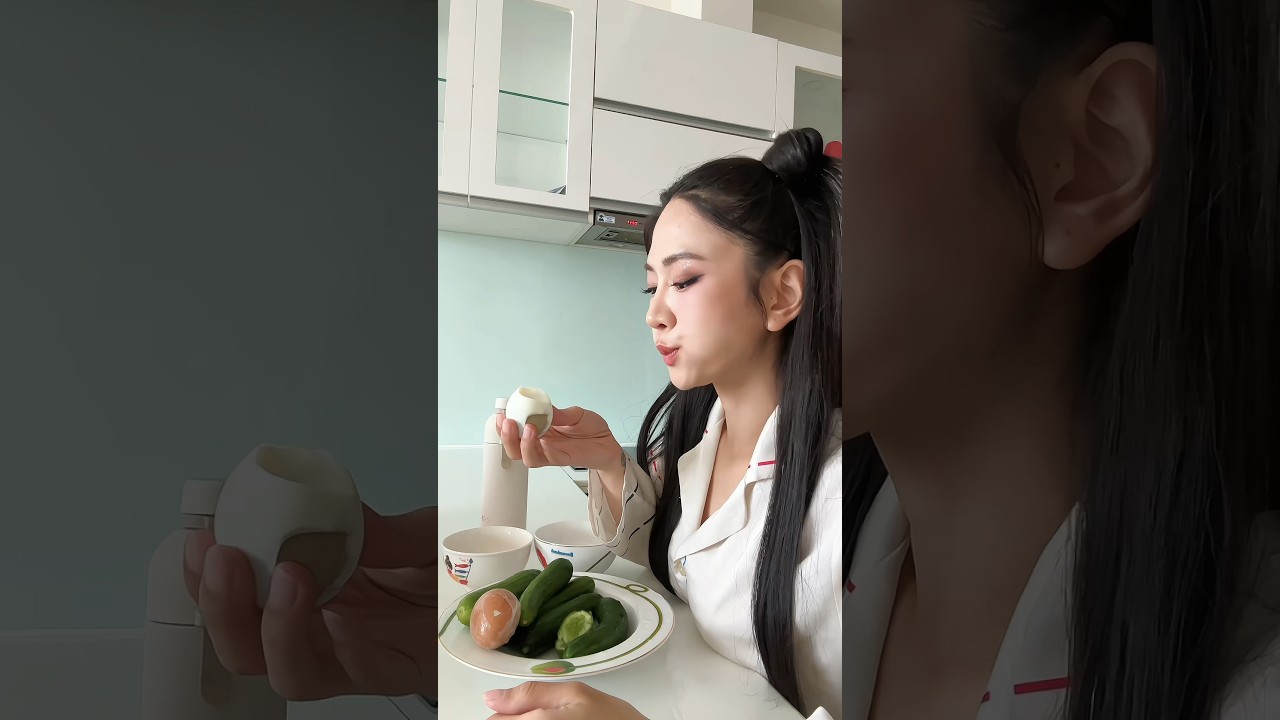 What i ate for lunch 🥒🥚| Lê Bống