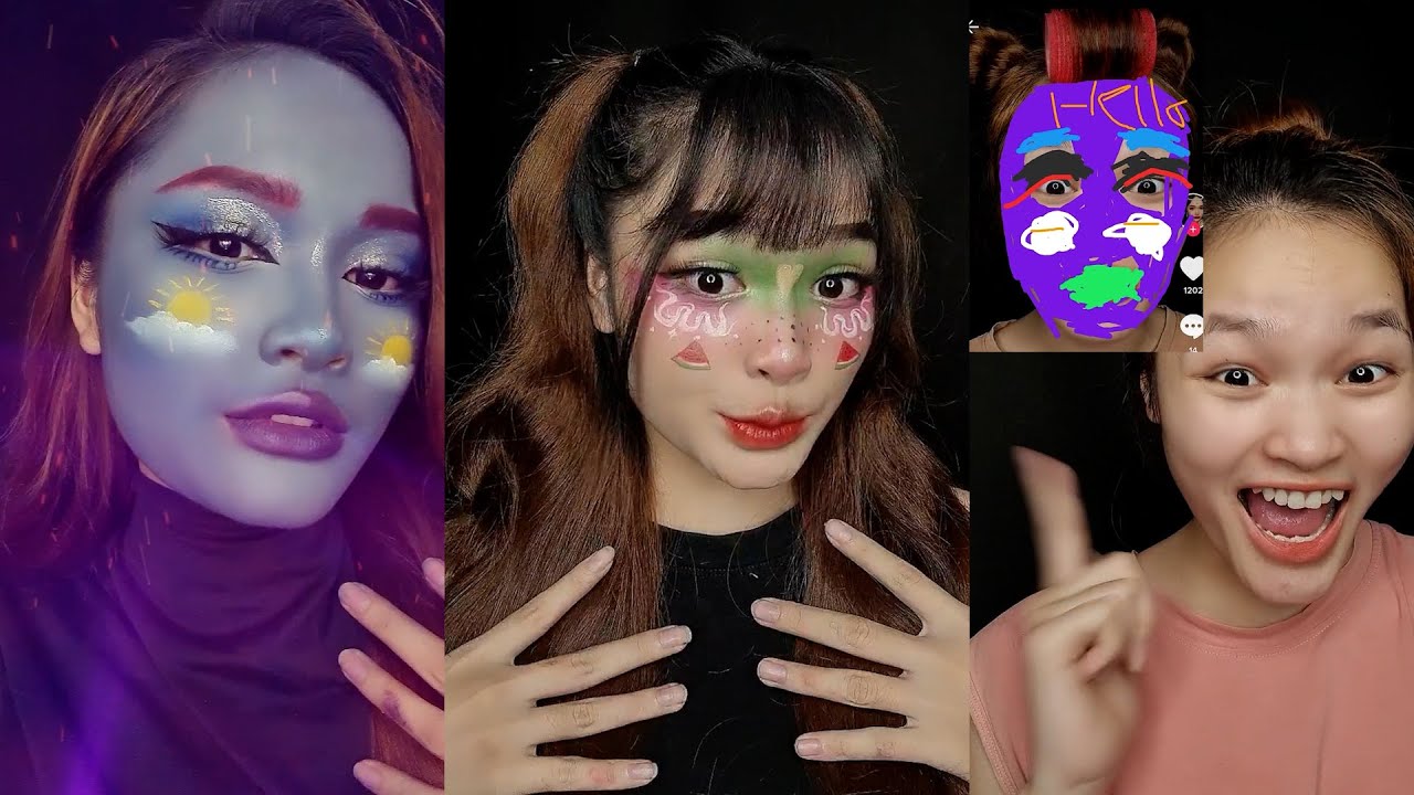 Lie Makeup - Thử Thách Makeup Theo Tranh Vẽ "KHÓ CHỊU VÔ CÙNG" - Tổng Hợp Clip TikTok Triệu View P7