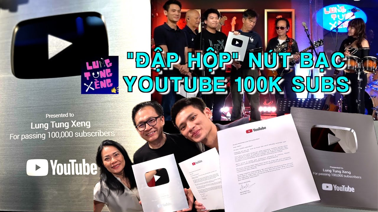 LUNG TUNG XÈNG ĐẬP HỘP NÚT BẠC YOUTUBE 100K Subscribers - UNBOXING SILVER BUTTON From YOUTUBE