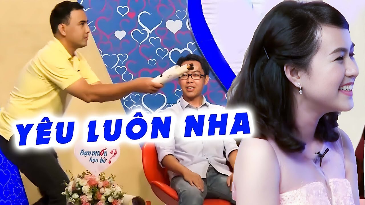 NĂN NỈ CÔ GÁI siêu xinh đẹp bấm nút chàng trai bị CHÊ Ê HỀ mượn lưng MC Quyền Linh-Hẹn Hò Quyền Linh