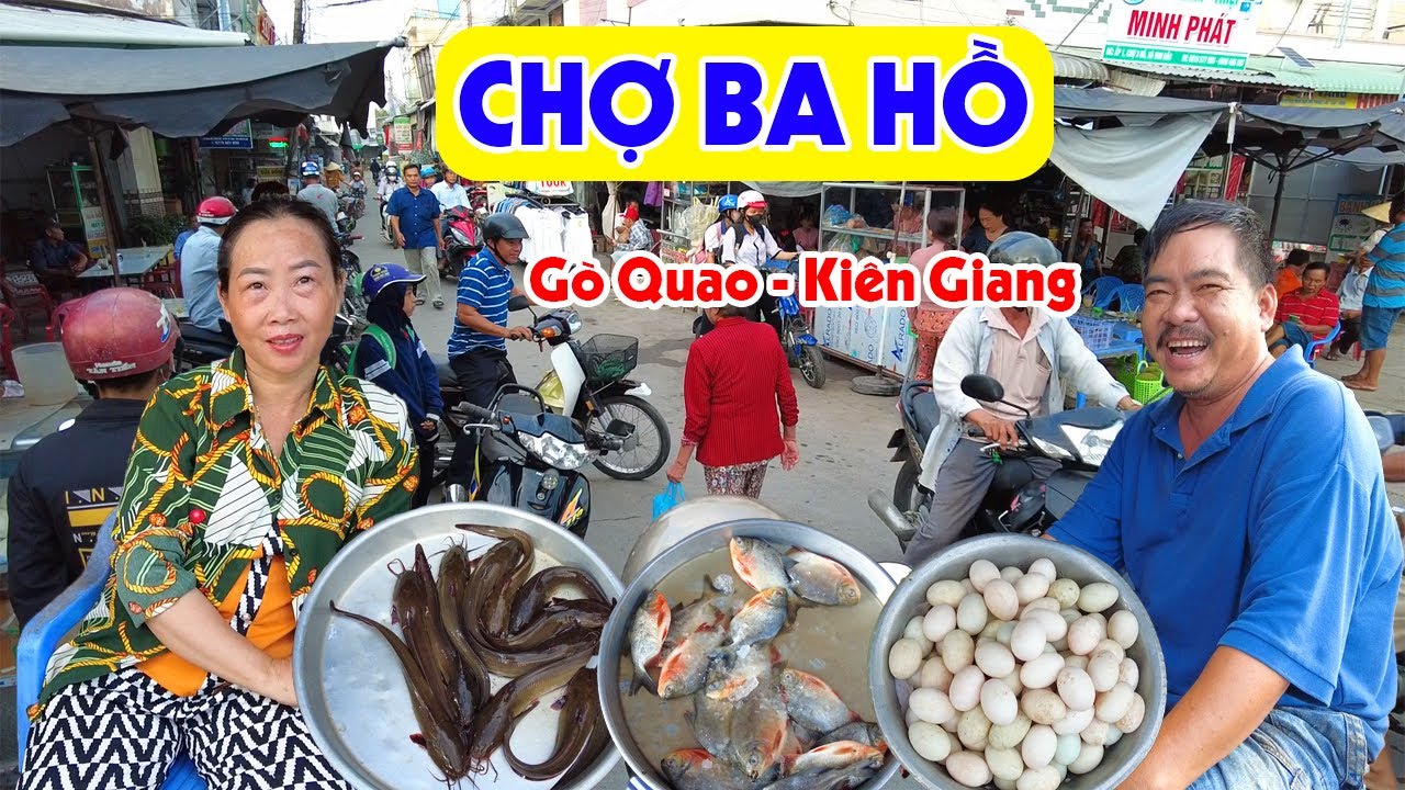 Tuyệt Đẹp Chợ Ba Hồ - Kiên Giang: Chợ Quê Miền Tây Bán Gì Cũng Rẻ | Miền Tây Sông Nước